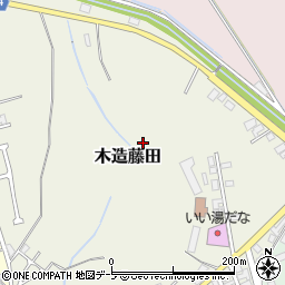 青森県つがる市木造藤田周辺の地図