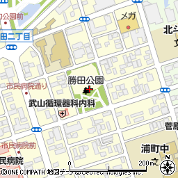 勝田公園周辺の地図
