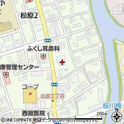 ハッピー調剤薬局　青森松原店周辺の地図
