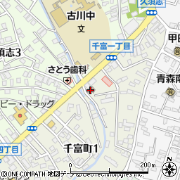 青森千富郵便局周辺の地図