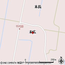 青森県つがる市木造千代田末広周辺の地図