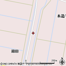 青森県つがる市木造千代田長豊周辺の地図