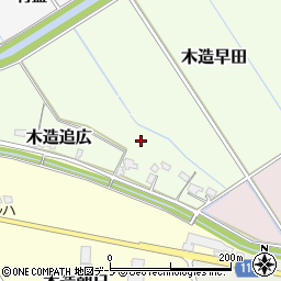 青森県つがる市木造早田周辺の地図