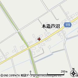 青森県つがる市木造芦沼60周辺の地図