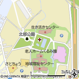 公園管理棟周辺の地図