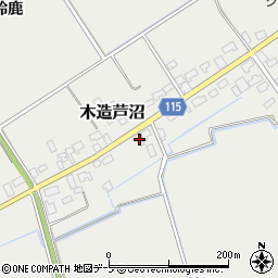 青森県つがる市木造芦沼52-1周辺の地図