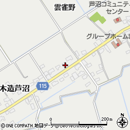 青森県つがる市木造芦沼36-1周辺の地図