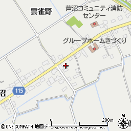 青森県つがる市木造芦沼103周辺の地図