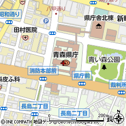青森県庁　総務部総務学事課法規グループ周辺の地図