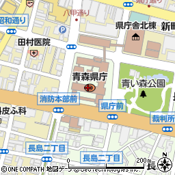 青森県周辺の地図