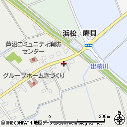 青森県つがる市木造芦沼3周辺の地図