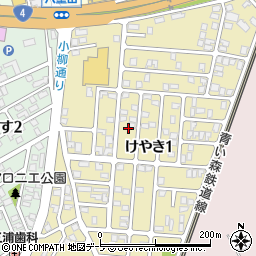 〒030-0918 青森県青森市けやきの地図