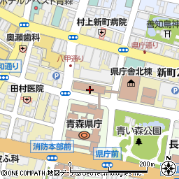 青森県庁教育庁　教育政策課情報広報グループ周辺の地図