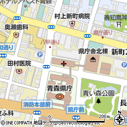 青森県庁教育庁　生涯学習課企画振興グループ周辺の地図