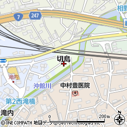 青森県青森市西滝切島周辺の地図