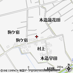 青森県つがる市木造蓮花田駒ケ宿56周辺の地図