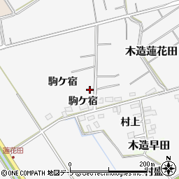 青森県つがる市木造蓮花田駒ケ宿9周辺の地図
