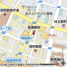 エバメールサロンエミュ（ｅｍｕ）青森店周辺の地図