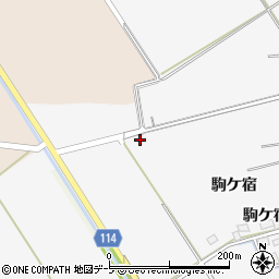 青森県つがる市木造蓮花田駒ケ宿117周辺の地図