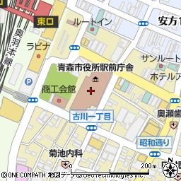 青森海鮮市場周辺の地図
