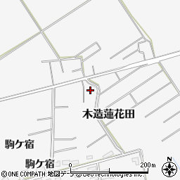 青森県つがる市木造蓮花田駒ケ宿40周辺の地図