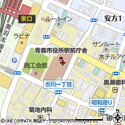 青森市役所福祉部　子育て支援課・ひとり親家庭等就業・自立支援センター周辺の地図