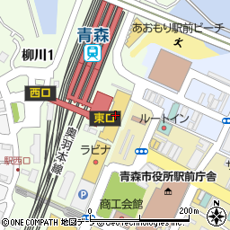 青い森鉄道　青森駅周辺の地図