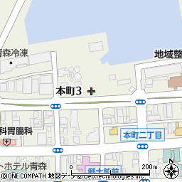青森県青森市本町周辺の地図