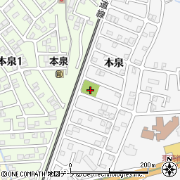 本泉東公園周辺の地図