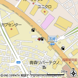 北日本石油株式会社　西バイパス給油所周辺の地図
