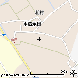 青森県つがる市木造永田千代周辺の地図