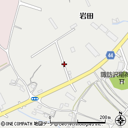青森県青森市諏訪沢（岩田）周辺の地図