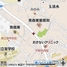 青森県青森市平新田周辺の地図