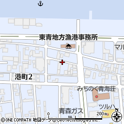 青森県青森市港町周辺の地図