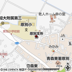 青森市立　平新田児童館周辺の地図