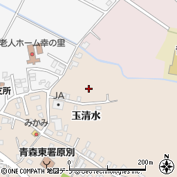 青森県青森市平新田玉清水周辺の地図