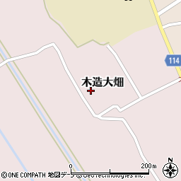 青森県つがる市木造大畑（宮崎）周辺の地図