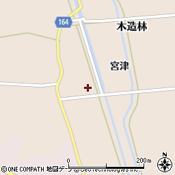 青森県つがる市木造林阿妻25周辺の地図