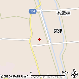 青森県つがる市木造林阿妻26周辺の地図