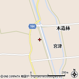 青森県つがる市木造林阿妻7周辺の地図