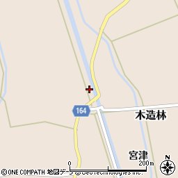 青森県つがる市木造林阿妻14周辺の地図