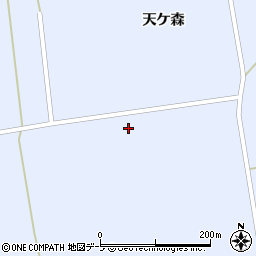 青森県三沢市天ケ森周辺の地図