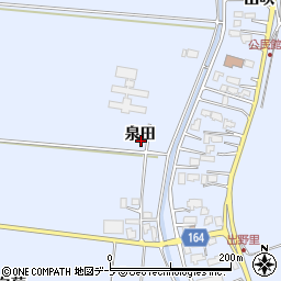 青森県つがる市木造出野里泉田周辺の地図