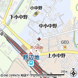 青森県上北郡野辺地町上小中野39-22周辺の地図