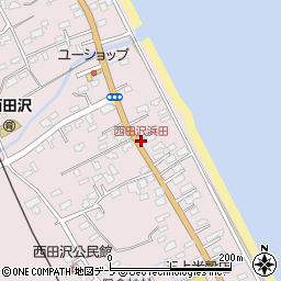 西田沢浜田周辺の地図