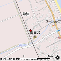 青森県青森市西田沢周辺の地図