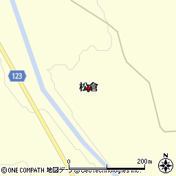 青森県平内町（東津軽郡）外童子（松倉）周辺の地図
