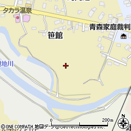 青森県野辺地町（上北郡）笹館周辺の地図