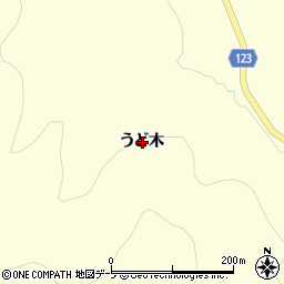 青森県東津軽郡平内町外童子うど木周辺の地図