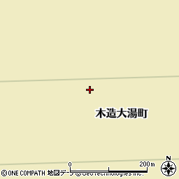 青森県つがる市木造大湯町（村上）周辺の地図